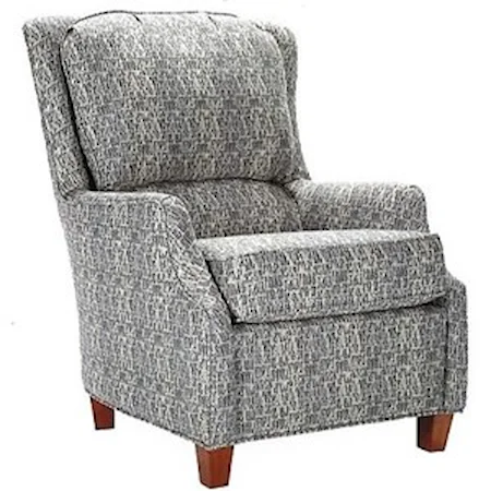 Casual Accent Chair with Narrow Tapered Arms